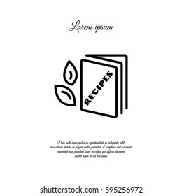 Web line icon. Recipe Book