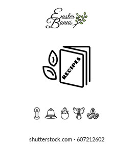 Web line icon. Recipe Book