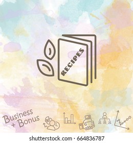Web line icon. Recipe Book