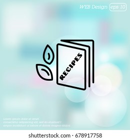 Web line icon. Recipe Book