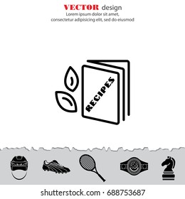 Web line icon. Recipe Book
