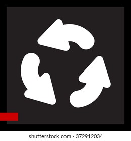 Web line icon. Refresh; three circular arrows