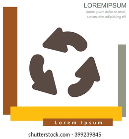 Web line icon. Refresh; three circular arrows