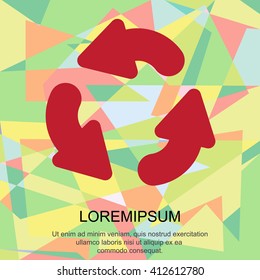 Web line icon. Refresh; three circular arrows