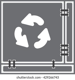 Web line icon. Refresh; three circular arrows