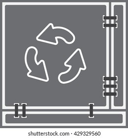 Web line icon. Refresh; three circular arrows