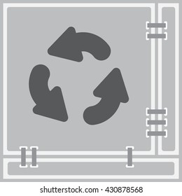 Web line icon. Refresh; three circular arrows