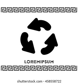 Web line icon. Refresh; three circular arrows