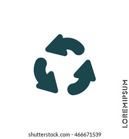 Web line icon. Refresh; three circular arrows