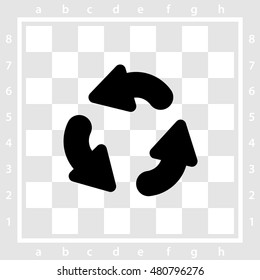 Web line icon. Refresh; three circular arrows