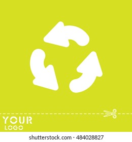 Web line icon. Refresh; three circular arrows