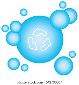 Web line icon. Refresh; three circular arrows