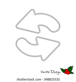 Web line icon. Refresh; two circular arrows