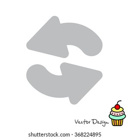 Web line icon. Refresh; two circular arrows