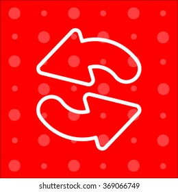 Web line icon. Refresh; two circular arrows