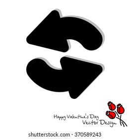 Web line icon. Refresh; two circular arrows