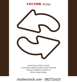 Web line icon. Refresh; two circular arrows