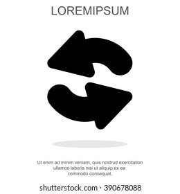 Web line icon. Refresh; two circular arrows