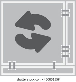 Web line icon. Refresh; two circular arrows