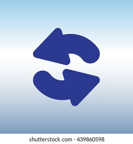 Web line icon. Refresh; two circular arrows