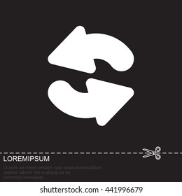 Web line icon. Refresh; two circular arrows