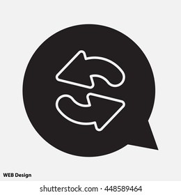 Web line icon. Refresh; two circular arrows