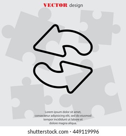 Web line icon. Refresh; two circular arrows