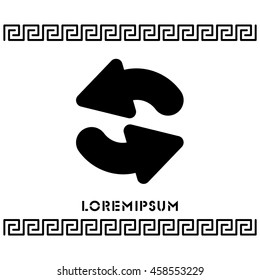 Web line icon. Refresh; two circular arrows