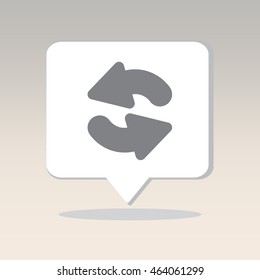 Web line icon. Refresh; two circular arrows