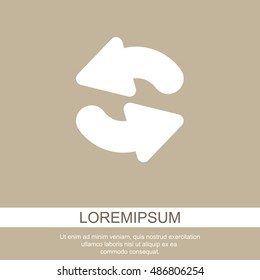 Web line icon. Refresh; two circular arrows