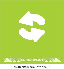 Web line icon. Refresh; two circular arrows