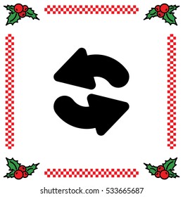 Web line icon. Refresh; two circular arrows