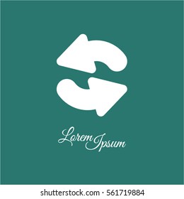 Web line icon. Refresh; two circular arrows