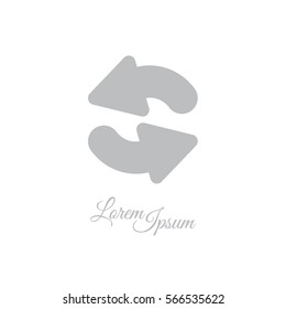 Web line icon. Refresh; two circular arrows