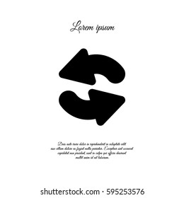 Web line icon. Refresh; two circular arrows