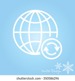 Web line icon. Reloading internet, update online