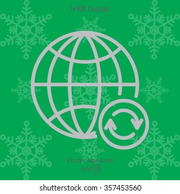 Web line icon. Reloading internet, update online