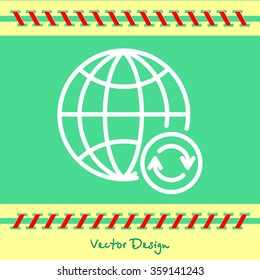 Web line icon. Reloading internet, update online