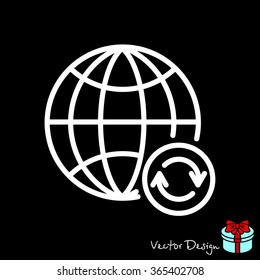 Web line icon. Reloading internet, update online