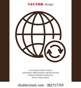 Web line icon. Reloading internet, update online