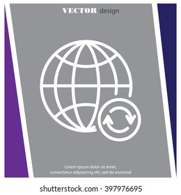 Web line icon. Reloading internet, update online