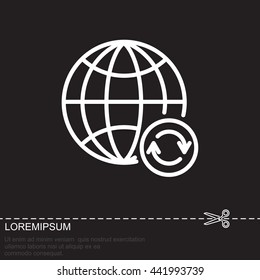 Web line icon. Reloading internet, update online