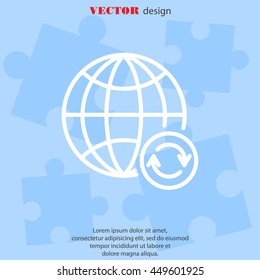 Web line icon. Reloading internet, update online