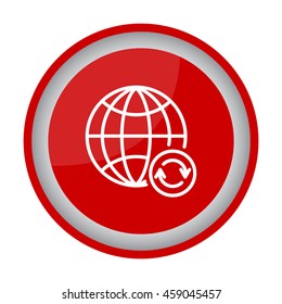 Web line icon. Reloading internet, update online