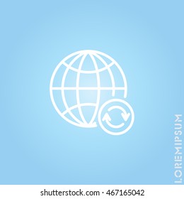 Web line icon. Reloading internet, update online
