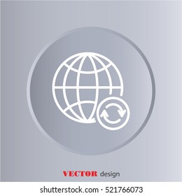 Web line icon. Reloading internet, update online