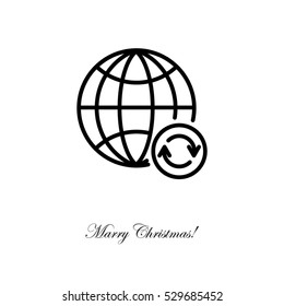 Web line icon. Reloading internet, update online