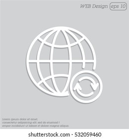 Web line icon. Reloading internet, update online