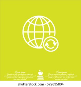 Web line icon. Reloading internet, update online