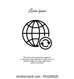 Web line icon. Reloading internet, update online